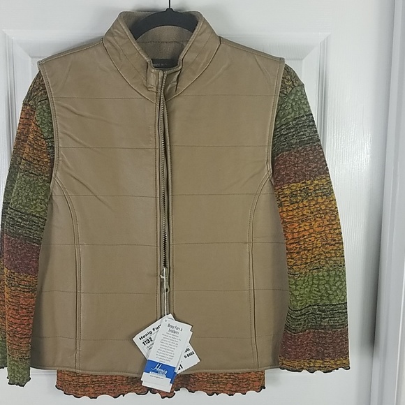 Henig Fursl Jackets & Blazers - NWT, Henig Furs, leather vest, sleeveless, sz XL